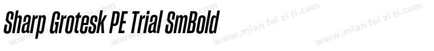 Sharp Grotesk PE Trial SmBold Itl 1字体转换